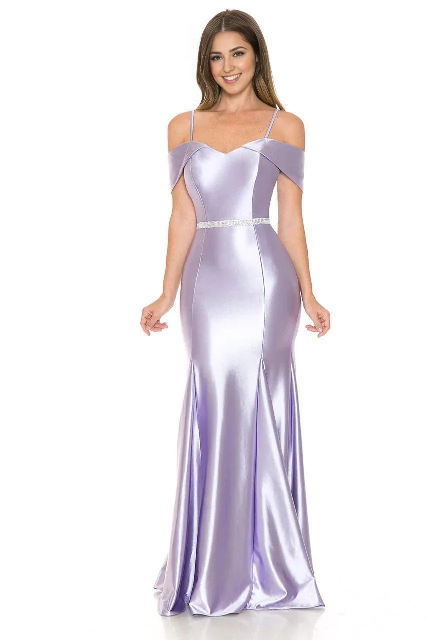 Romantic Mermaid Sweetheart Off the Shoulder Closed Back Floor Length Prom Dress