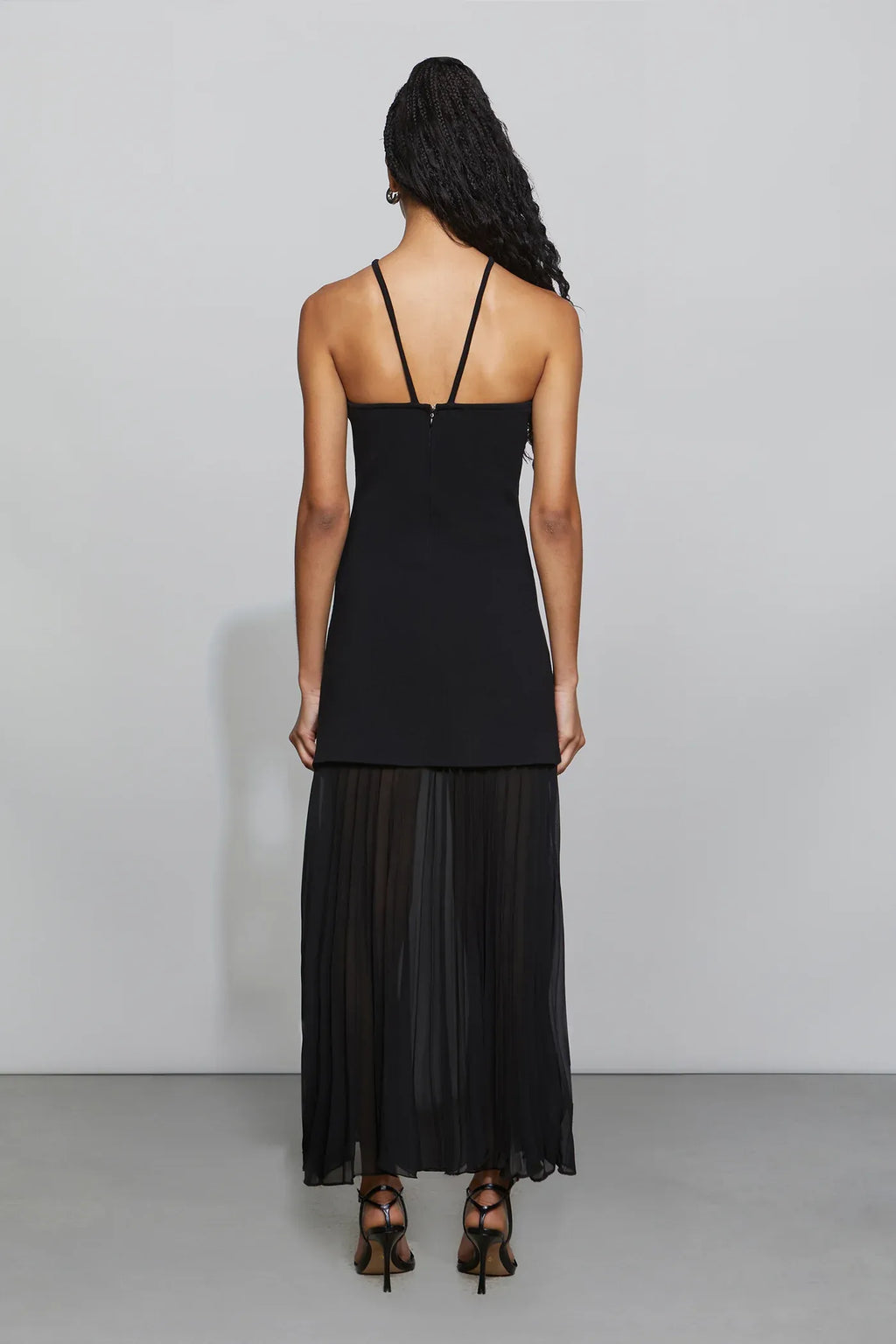 Vintage Sheath Halter Neck Sleeveless Crisscross Back Floor Length For Women Prom Dress