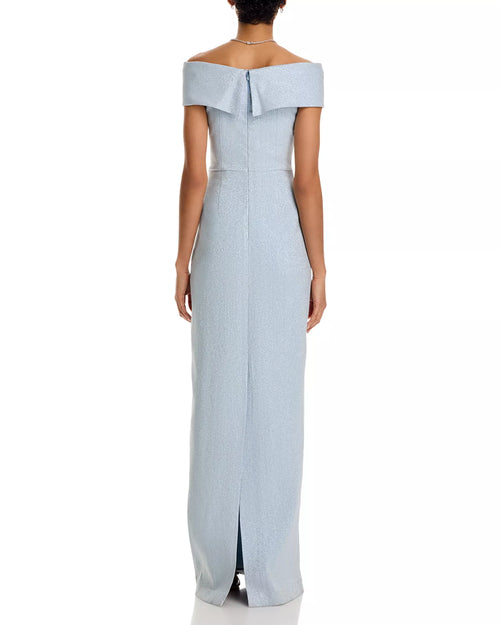 Robe de bal sirène vintage pour femme, épaules dénudées, manches courtes, fente au dos, longueur ras du sol