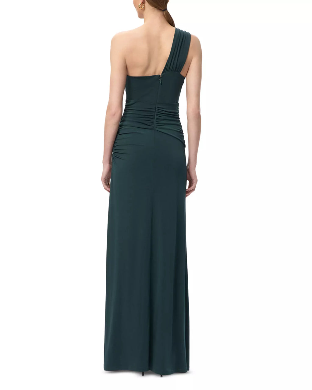 Vintage Sheath One Shoulder Sleeveless Open Back Floor Length Female Prom Dress
