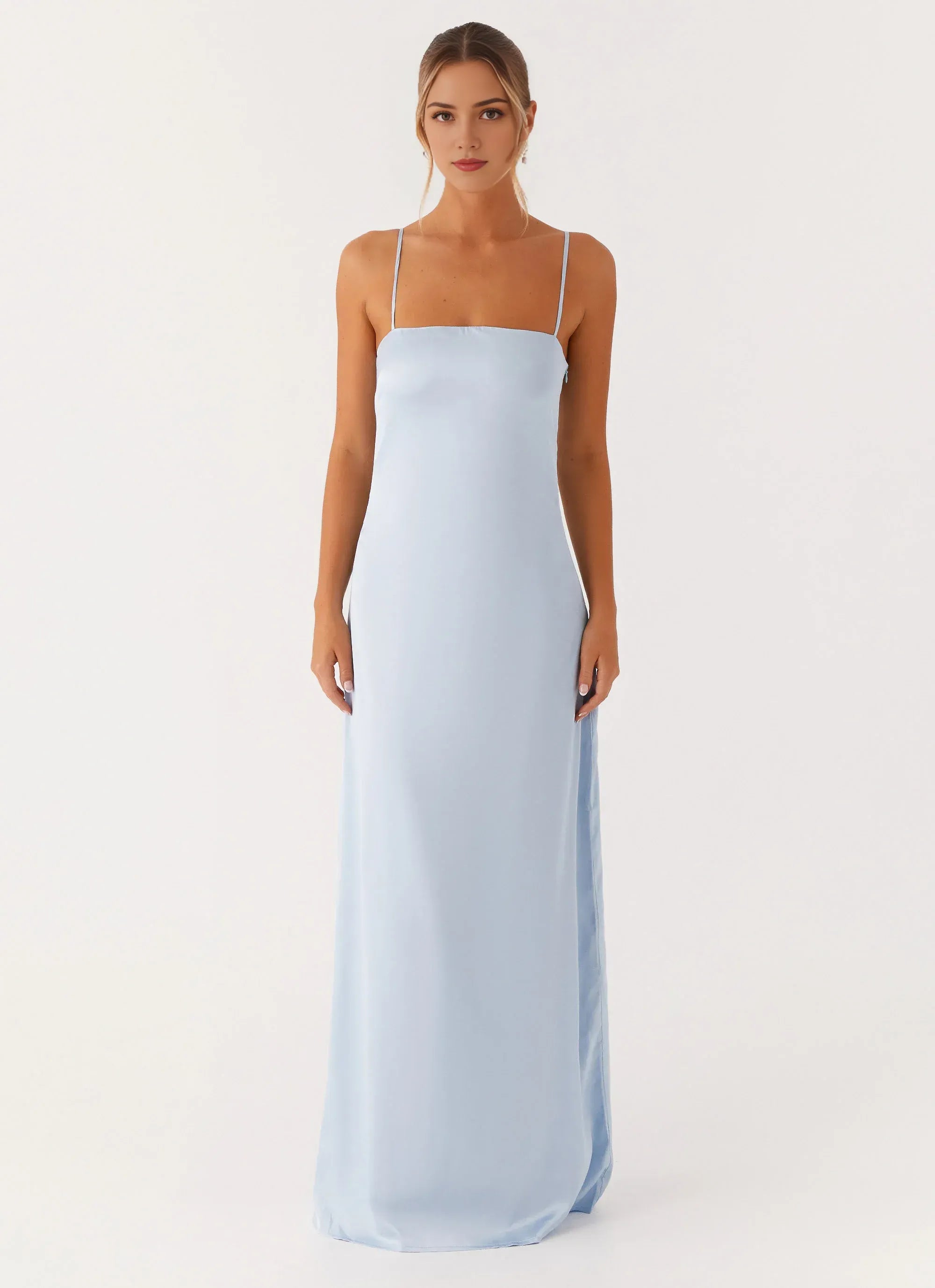 Vintage Sheath Square Neck Sleeveless Open Back Floor Length Plus Size Evening Dress