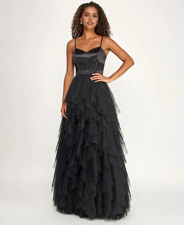 Vintage Ball Gown Sweetheart Sleeveless Ruffled Floor-Length Prom Dress