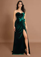 Vintage Mermaid Spaghetti Straps Sleeveless Back Zip Sweep/Brush Train Evening Dress
