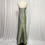 Mermaid Prom Dress Iridescent Olive Green Floor Length Strapless Sweetheart For Prom Queens Glamour