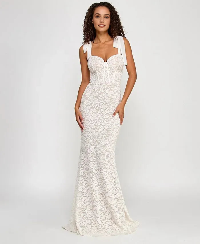 Vintage Mermaid Sweetheart Sleeveless Solid Color Floor-Length Wedding Dresse
