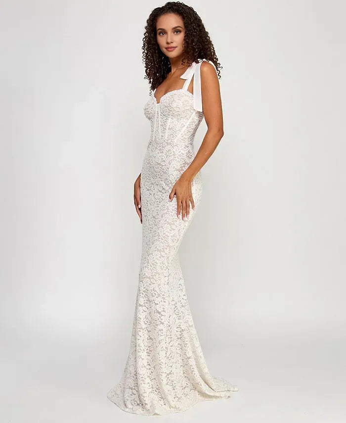 Vintage Mermaid Sweetheart Sleeveless Solid Color Floor-Length Wedding Dresse