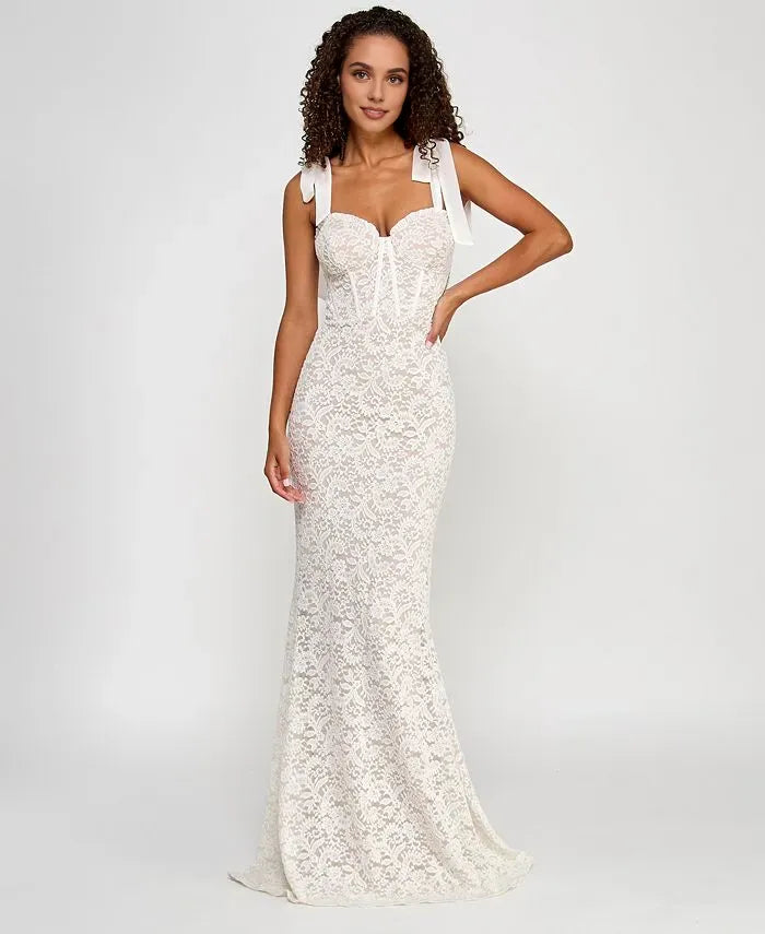 Vintage Mermaid Sweetheart Sleeveless Solid Color Floor-Length Wedding Dresse