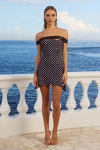 Vintage Sheath/Column Off the shoulder Sleeveless Backless Short-Mini Homecoming Dress