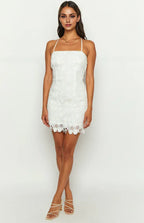 Vintage Sheath/Column Spaghetti Straps Sleeveless Backless Above Knee Homecoming Dress