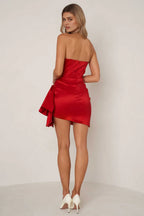 Vintage Sheath/Column Strapless Sleeveless Zipper Up Short-Mini Homecoming Dress