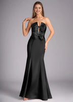 Vivid Mermaid Strapless Sleeveless Open Back Floor Length For Sale Prom Dress