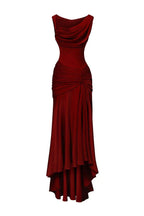 Dress Sheath Asymmetric Pleats Maxi Dress Sleeveless Elegant Back Full Coverage Prom Dress