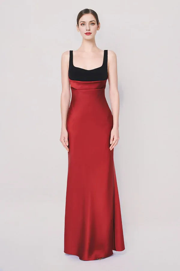 Dress A-line Back Zipper Floor Length Maxi Dress Sleeveless Elegant Regular Straps Backless Prom Dress
