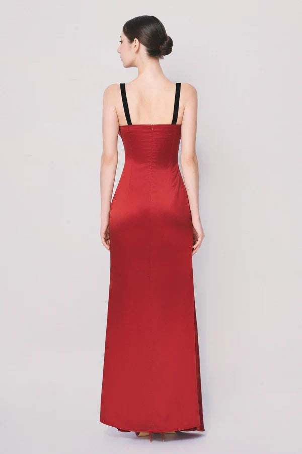 Dress A-line Back Zipper Floor Length Maxi Dress Sleeveless Elegant Regular Straps Backless Prom Dress