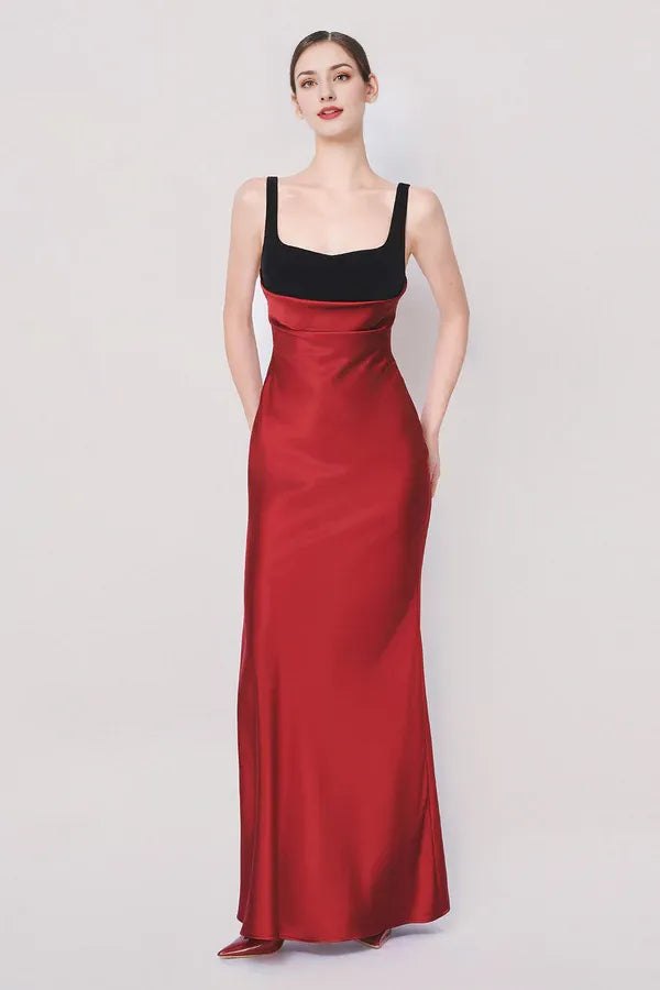 Dress A-line Back Zipper Floor Length Maxi Dress Sleeveless Elegant Regular Straps Backless Prom Dress
