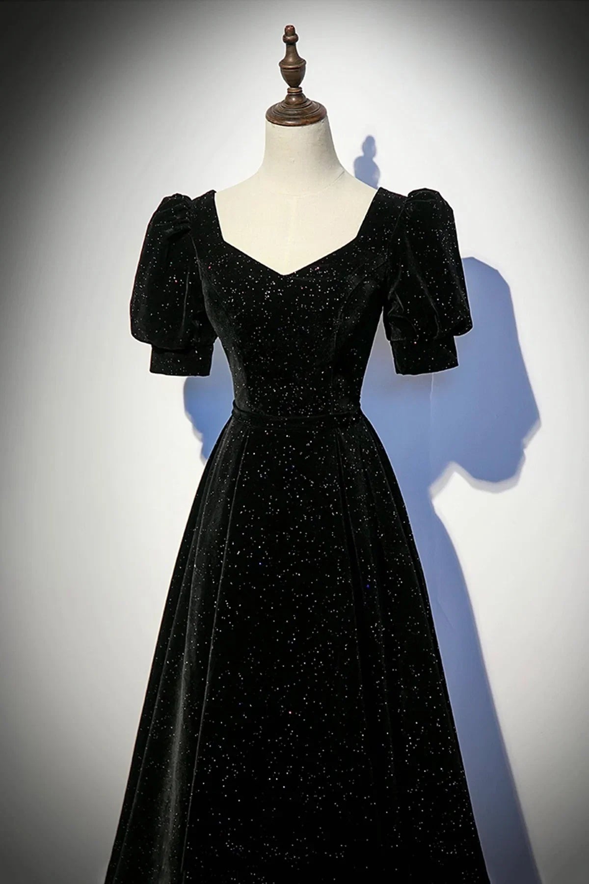 Black Dress Long Prom Dress Elegant A-Line Evening Lace-up Party Dress