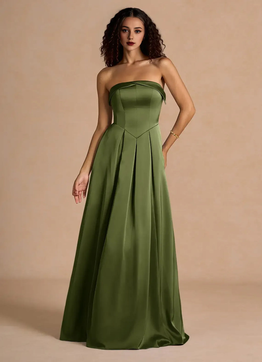 Dress Classic Off-the-Shoulder Elegant Maxi Dress Prom Dress Modern A-Line Pleats Evening Dress