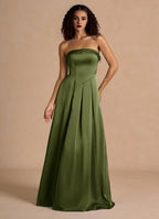 Dress Classic Off-the-Shoulder Elegant Maxi Dress Prom Dress Modern A-Line Pleats Evening Dress