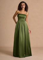 Dress Classic Off-the-Shoulder Elegant Maxi Dress Prom Dress Modern A-Line Pleats Evening Dress
