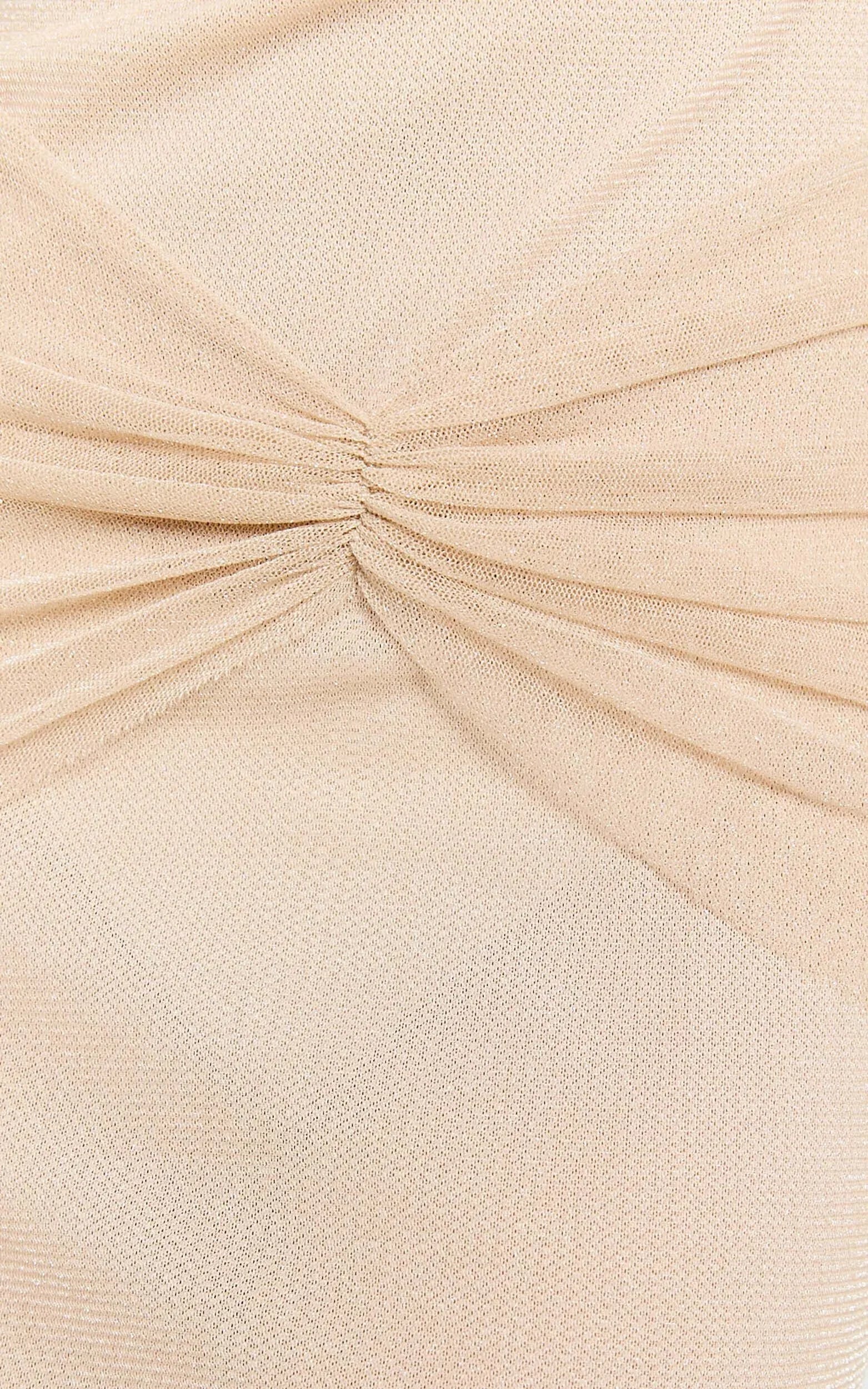 Dress Elegant Glitter Strapless Ruched Side Maxi Dress Nude Sheath Sleeveless Solid Color Evening Dress