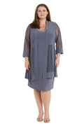 Dress Elegant Long Sleeves Prom Dress Round Neck Short Mother Of The Bride Plus Size Dress