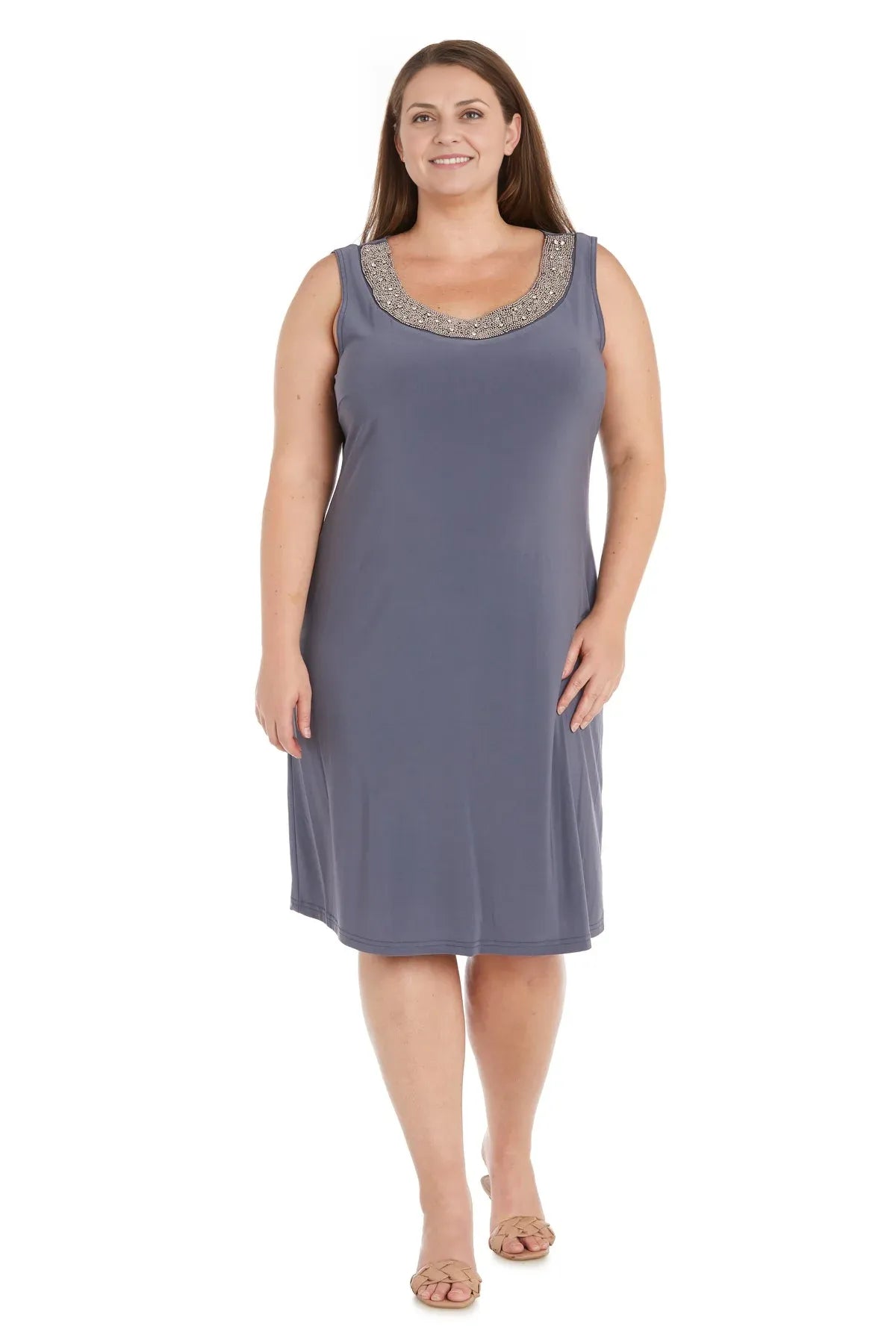 Dress Elegant Long Sleeves Prom Dress Round Neck Short Mother Of The Bride Plus Size Dress