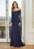 Dress Elegant Off-the-Shoulder Prom Dress Mermaid Long Sleeves Full Length Mother Of The Bride With Applique