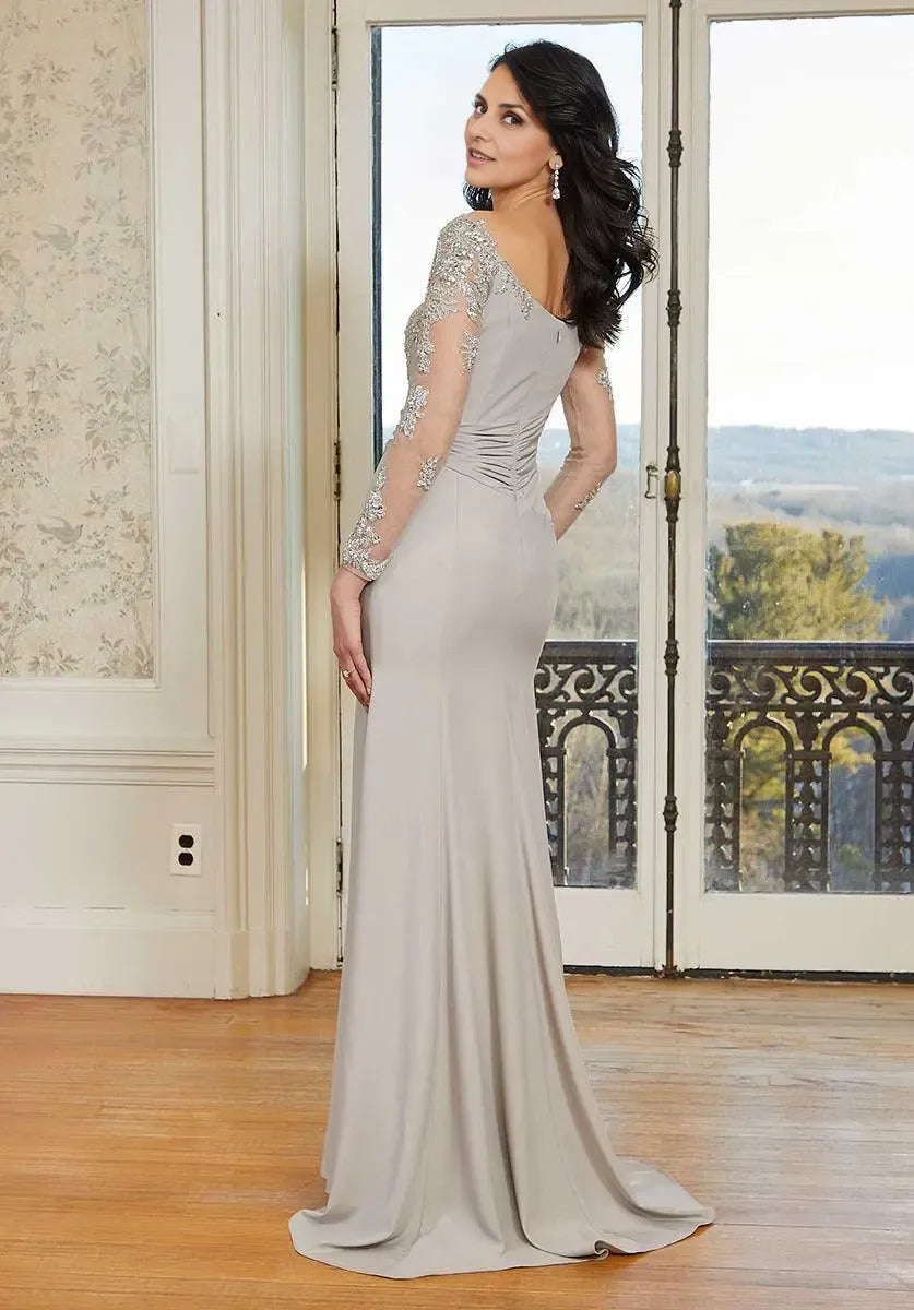 Dress Elegant Off-the-Shoulder Prom Dress Mermaid Long Sleeves Full Length Mother Of The Bride With Applique