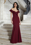 Dress Elegant Off-the-Shoulder Sleeveless Prom Dress Mermaid Full Length Ruffle Mother Of The Bride With Train