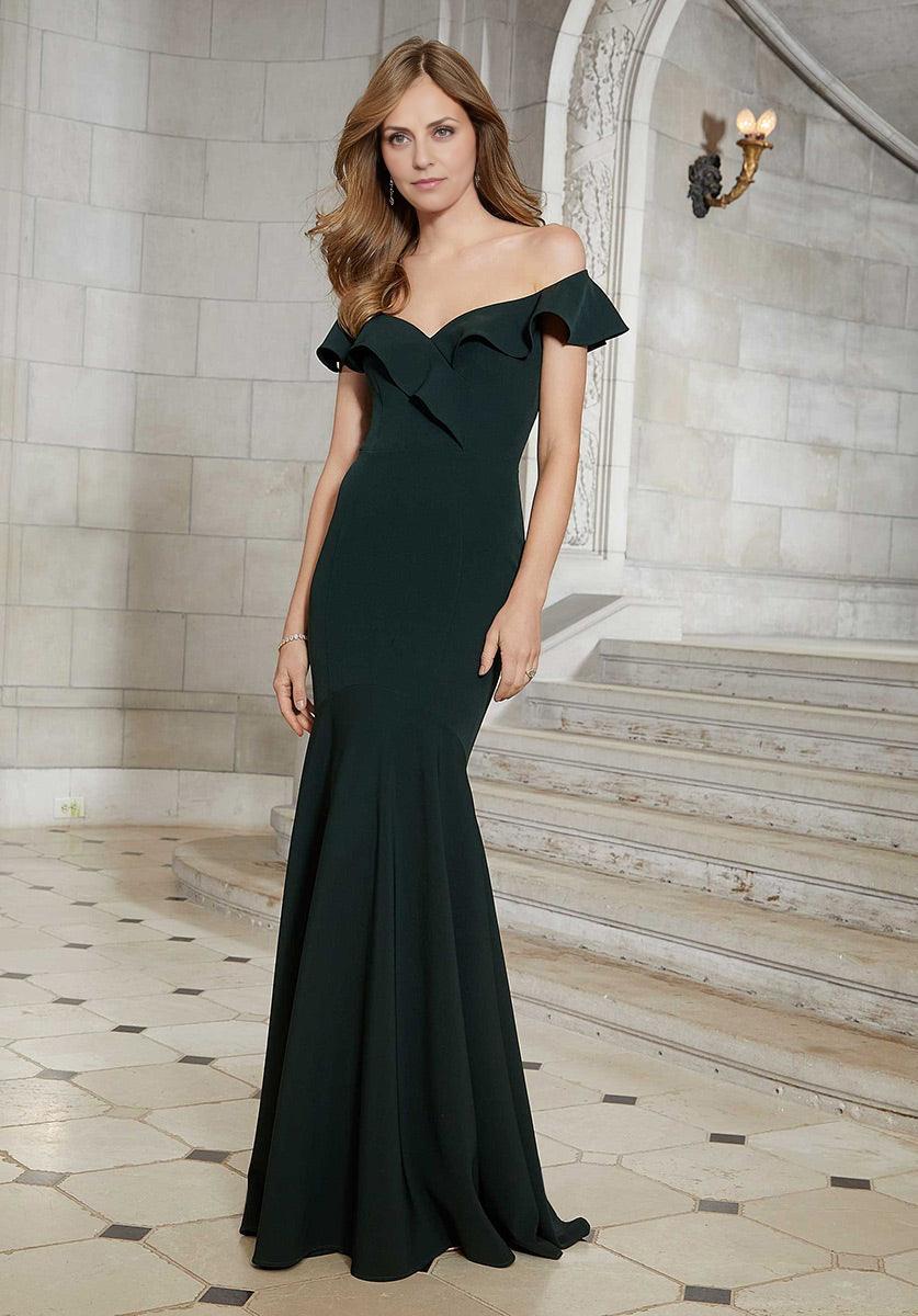 Dress Elegant Off-the-Shoulder Sleeveless Prom Dress Mermaid Full Length Ruffle Mother Of The Bride With Train