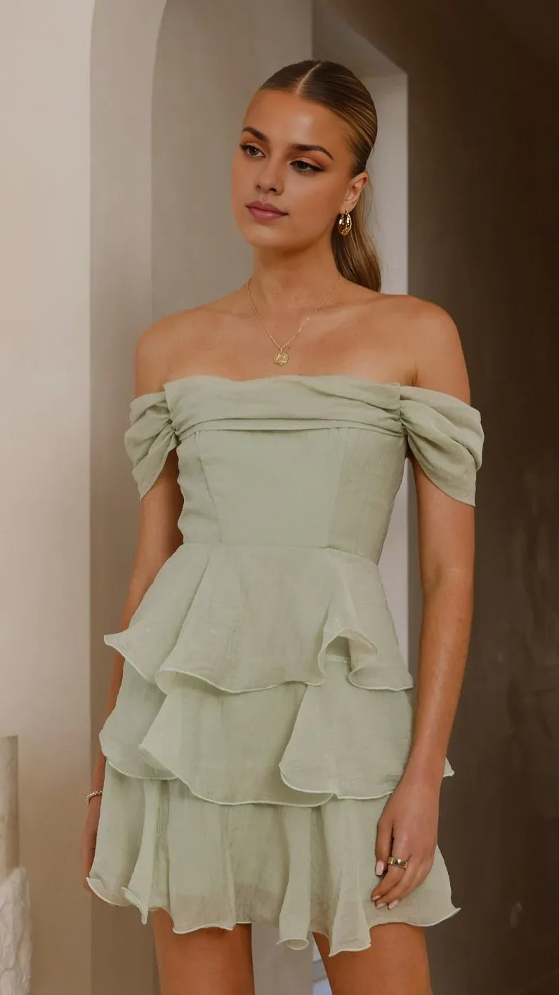 Pink Dress Elegant Off the Shoulder Mini Dress A-line Backless Solid Color Sleeveless Homecoming Dress