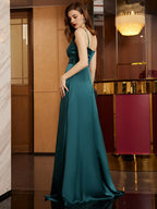Dress Elegant Spaghetti Straps Sleeveless Dress V-Neck Backcless Birthday Party Prom Maxi Dresses