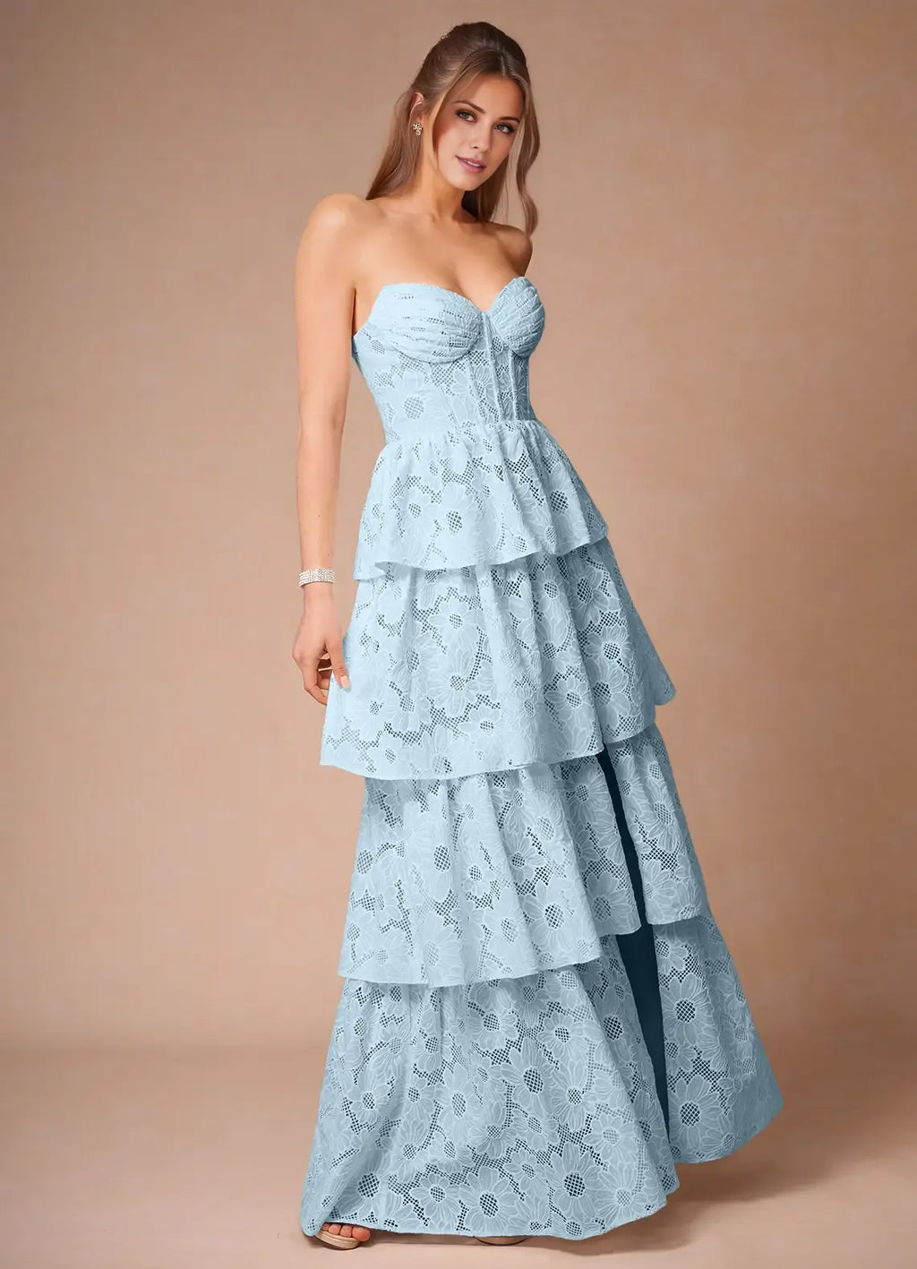 Dress Elegant Spaghetti Straps Sleeveless Romantic Appliques Evening Dress Floor Length Slit Prom Dress