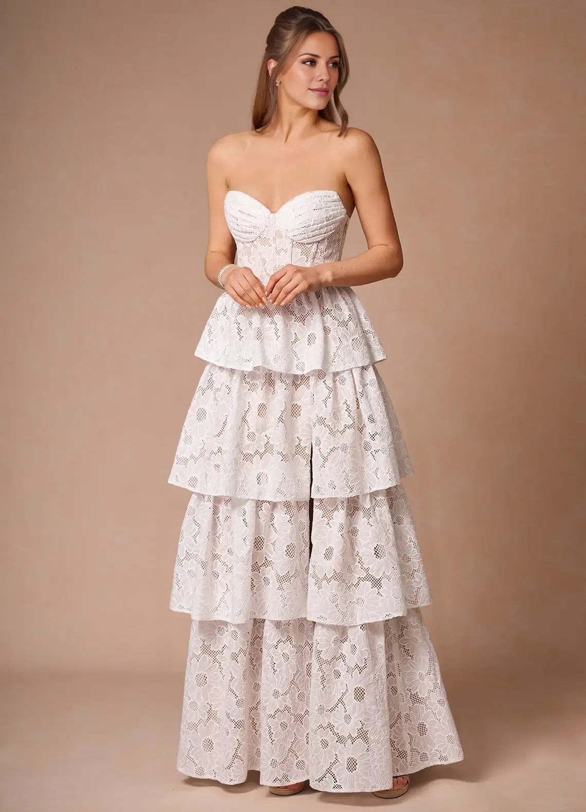 Dress Elegant Spaghetti Straps Sleeveless Romantic Appliques Evening Dress Floor Length Slit Prom Dress