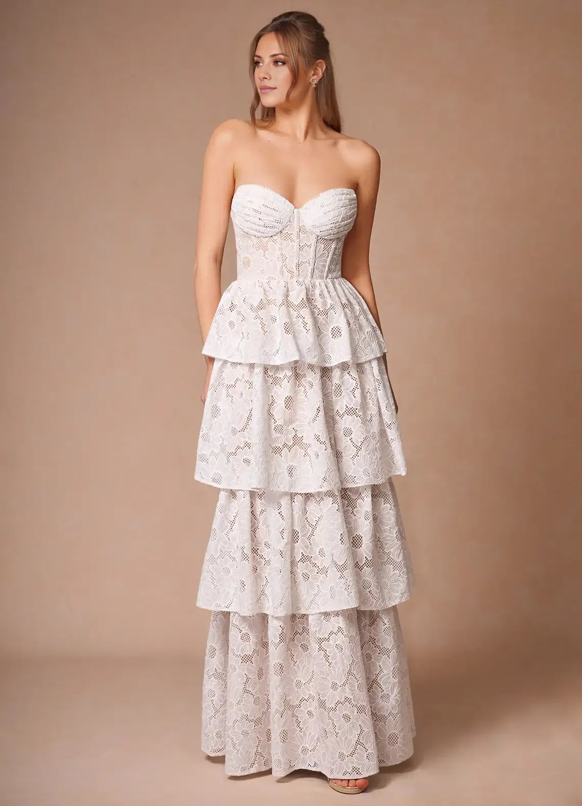 Dress Elegant Spaghetti Straps Sleeveless Romantic Appliques Evening Dress Floor Length Slit Prom Dress