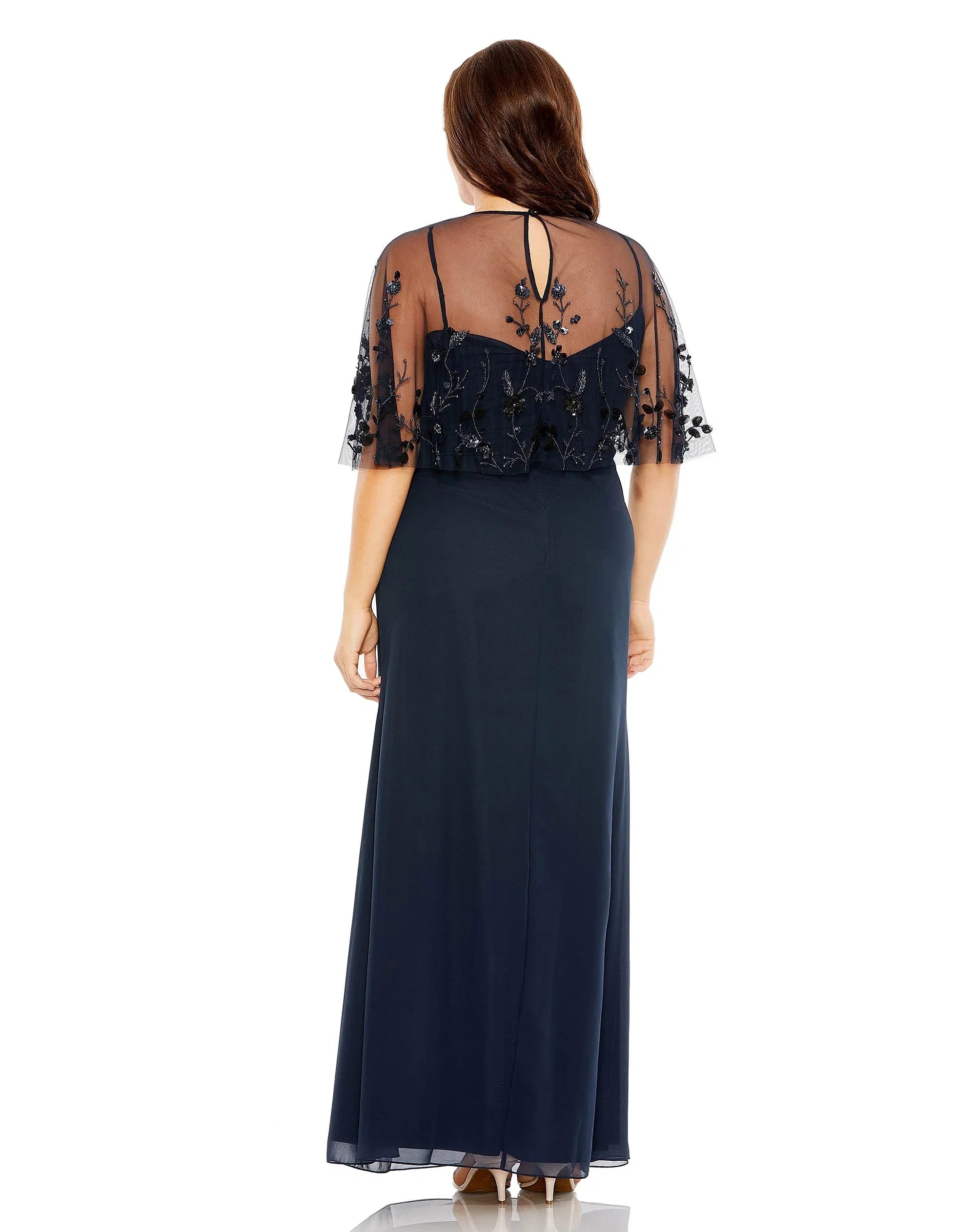 Dress Elegant Straight Tube Sleeveless with Cape Formal Dress Spaghetti Straps Mother of the Bride Dress