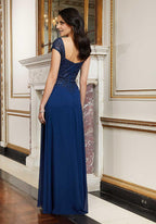 Dress Elegant Sweetheart Cap Sleeve Prom Dress A-line Full Length Ruched Mother Of The Bride With Applique