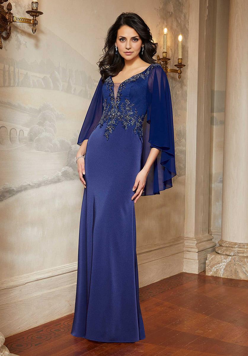 Dress Elegant Sweetheart Prom Dress Mermaid Cape Sleeves Full Length Mother Of The Bride With Applique