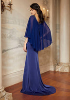 Dress Elegant Sweetheart Prom Dress Mermaid Cape Sleeves Full Length Mother Of The Bride With Applique