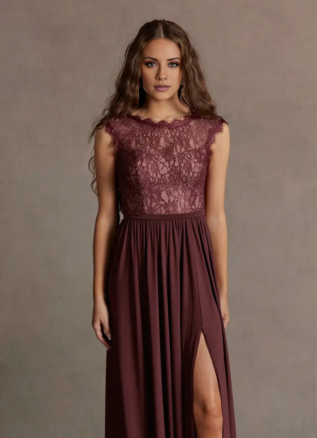 Black Dress Elegant Boat Neck Appliques Maxi Dress Sleeveless Slit A-Line V Back Prom Dress