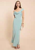 Dress Fashion Irregular Straps Evening Dress Sleeveless Open Back Solid Color Sheath Prom Dress