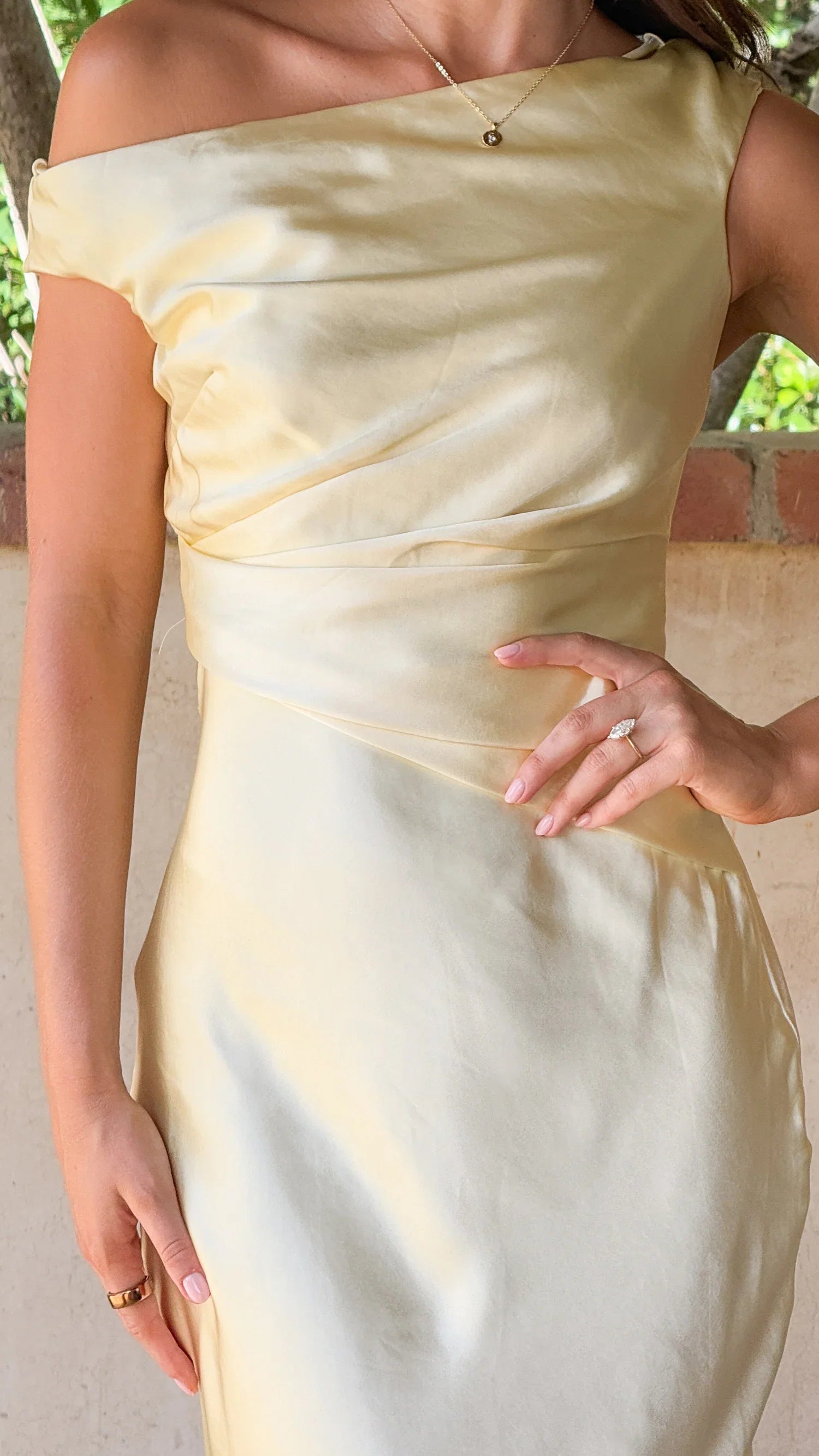 Yellow Dress Fashion Off Shoulder Maxi Dress Mermaid Sleeveless Solid Color Sheath Full Coverage Prom Dress