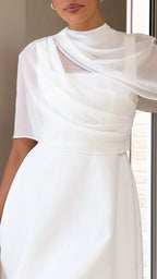 White Dress Fashion Regular Straps Mini Dress A-line Backless Solid Color Sleeveless Homecoming Dress