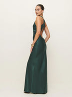 Dress Fashion Solid Color Cowl Neck Sleeveless Mermaid Prom Dress Maxi Dress Backless Evening Dress