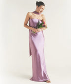 Dress Fashion Strapless Neck Bridesmaid Dress Maxi Dress Backless Solid Color Sleeveless Prom Dress With Scarf