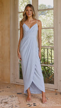 Yellow Dress Fashion V Neck Spaghetti Straps Maxi Dress Sheath Backless Solid Color Sleeveless Prom Dress