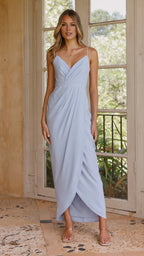 Yellow Dress Fashion V Neck Spaghetti Straps Maxi Dress Sheath Backless Solid Color Sleeveless Prom Dress