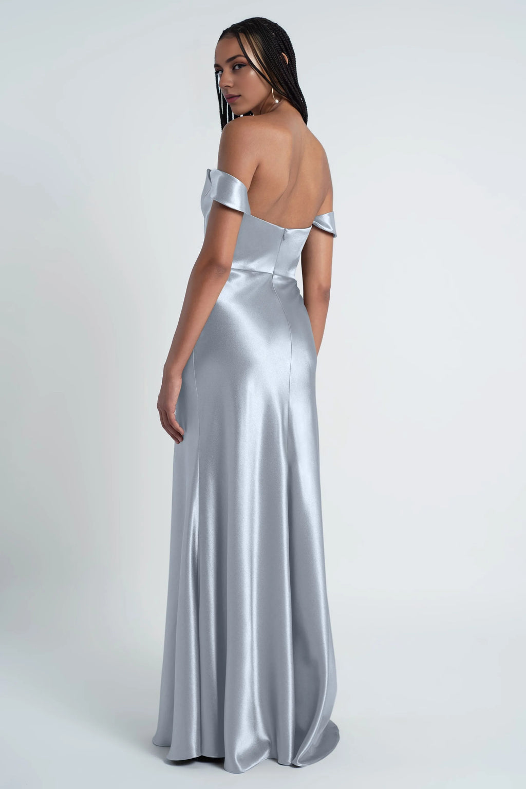 Dress Fashionable Cowl Neck Off The Shoulder Sleeve Evening Dress Bridesmaid Dress Floor-Length Sheath Prom Dress