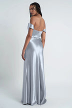 Dress Fashionable Cowl Neck Off The Shoulder Sleeve Evening Dress Bridesmaid Dress Floor-Length Sheath Prom Dress