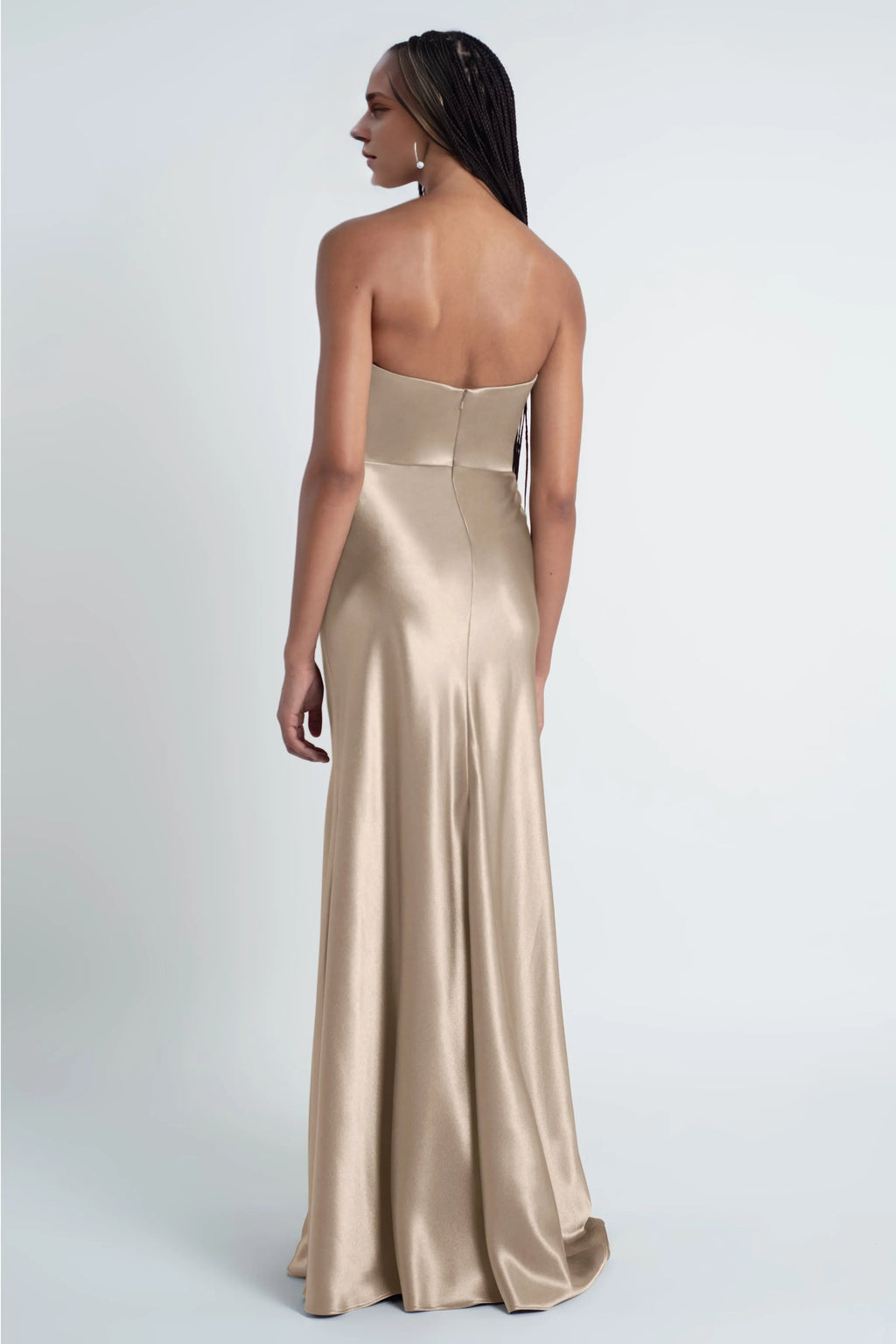 Dress Fashionable Cowl Neck Off The Shoulder Sleeve Evening Dress Bridesmaid Dress Floor-Length Sheath Prom Dress